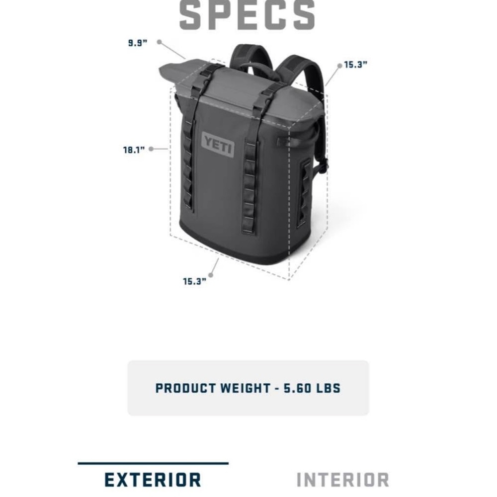 Yeti M20 Backpack Soft Cooler, Olive/Black, NEW IN BOX - Picture 4 of 5